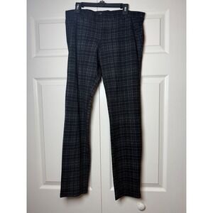Kut from the Kloth Women's Skinny Plaid Black Gray Dress Pants